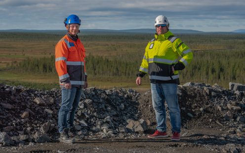 Purkuputkityömaa Kittilän kultakaivoksella