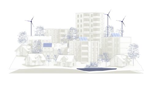 Sustainable city illustration
