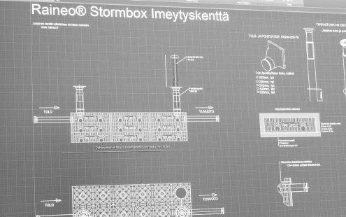 Mitoitusohjelmalla voit määrittää hulevesien viivytys- tai imeytysjärjestelmän koon ja tarvittavien Strombox-elementtien määrän. Pipelifen asiantuntijat auttavat tarvittaessa Stormbox imeytyskentän suunnittelussa.