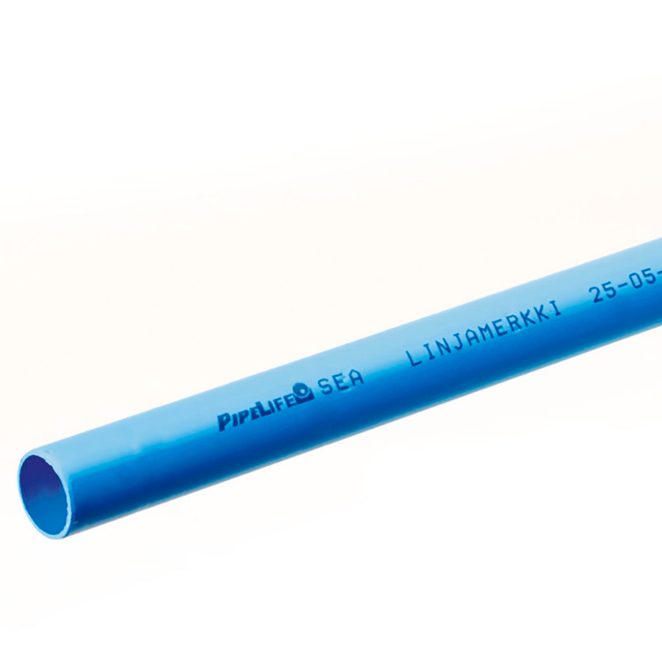 line marking pipe blue