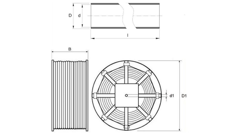 Measurement drawing Opto drum