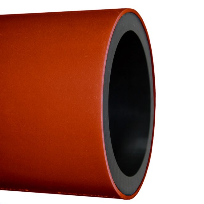 PE pressure pipe with PP-layer black-redbrown Robustline