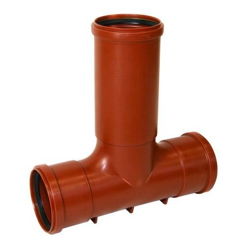 PP chamber rodding tee 110x110 redbrown