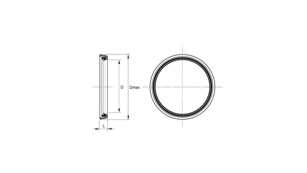 Measurement drawing Pragma click ring sealing