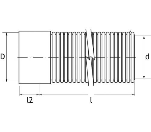 Technical drawing PP DW cable prodection pipe