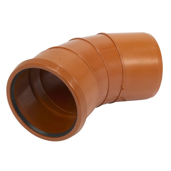 PP Sewage bend 250mm 45deg